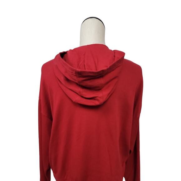 Sweaty Betty Relax Hoodie Sweatshirt V Neck Red Womens Size‎ 8 Medium - Picture 4 of 14